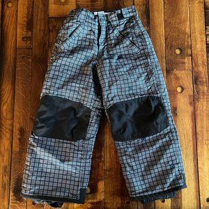 Cherokee Youth Snow Ski Pants Size XS 4/5 Gray/Black Check